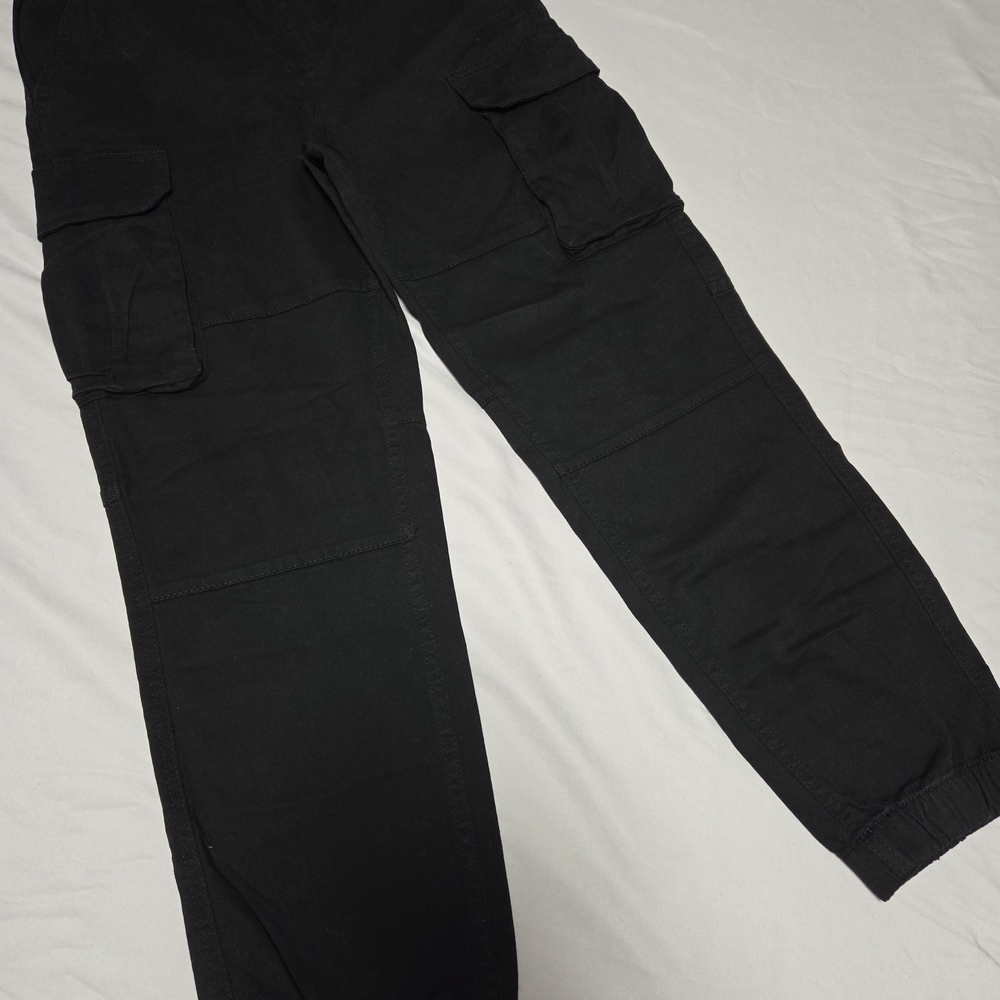 Urban Behavior Kids Black Cargo Pants with Utility Pockets